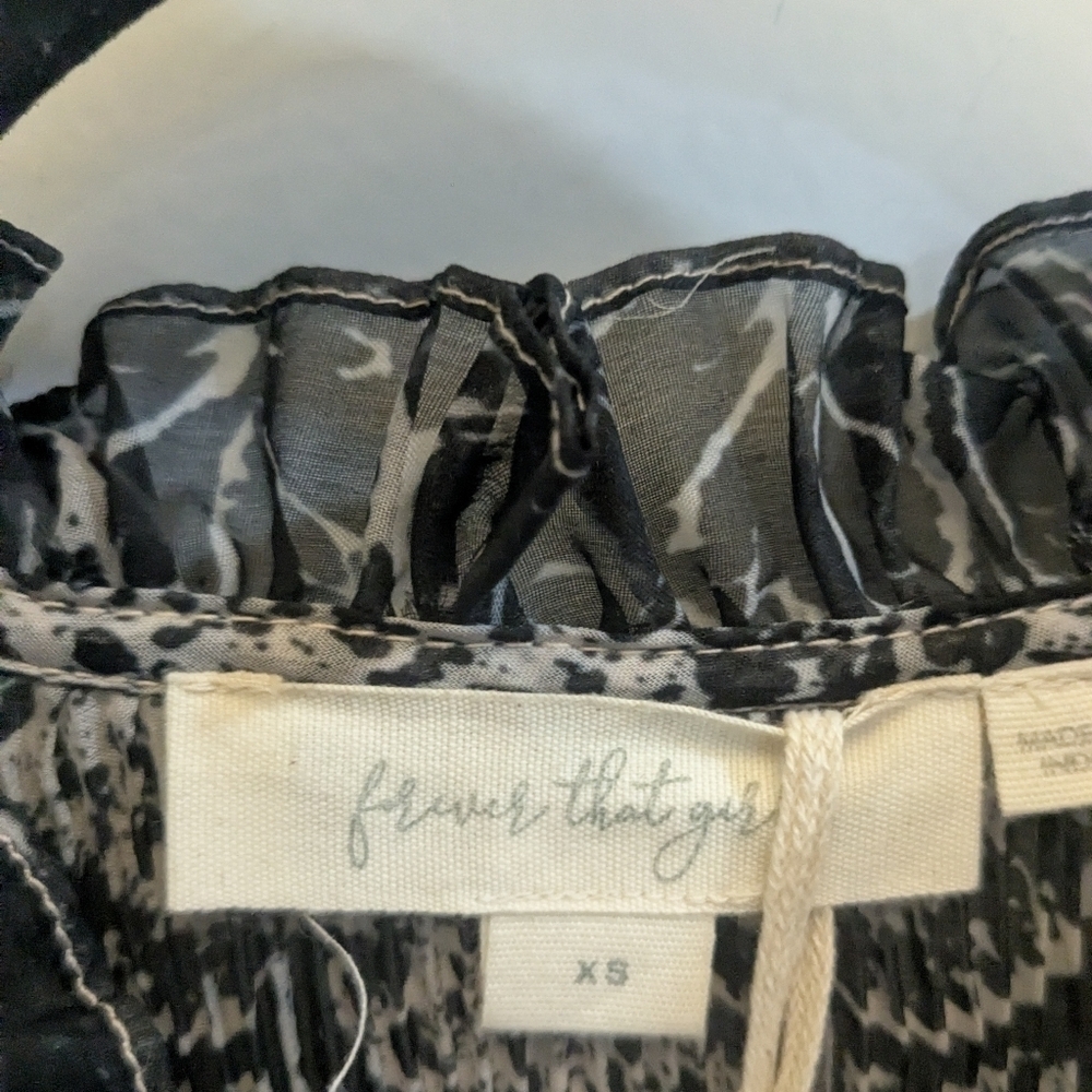 NWT Anthropologie Forever That Girl Sheer Blouson Printed Top - Picture 7 of 11